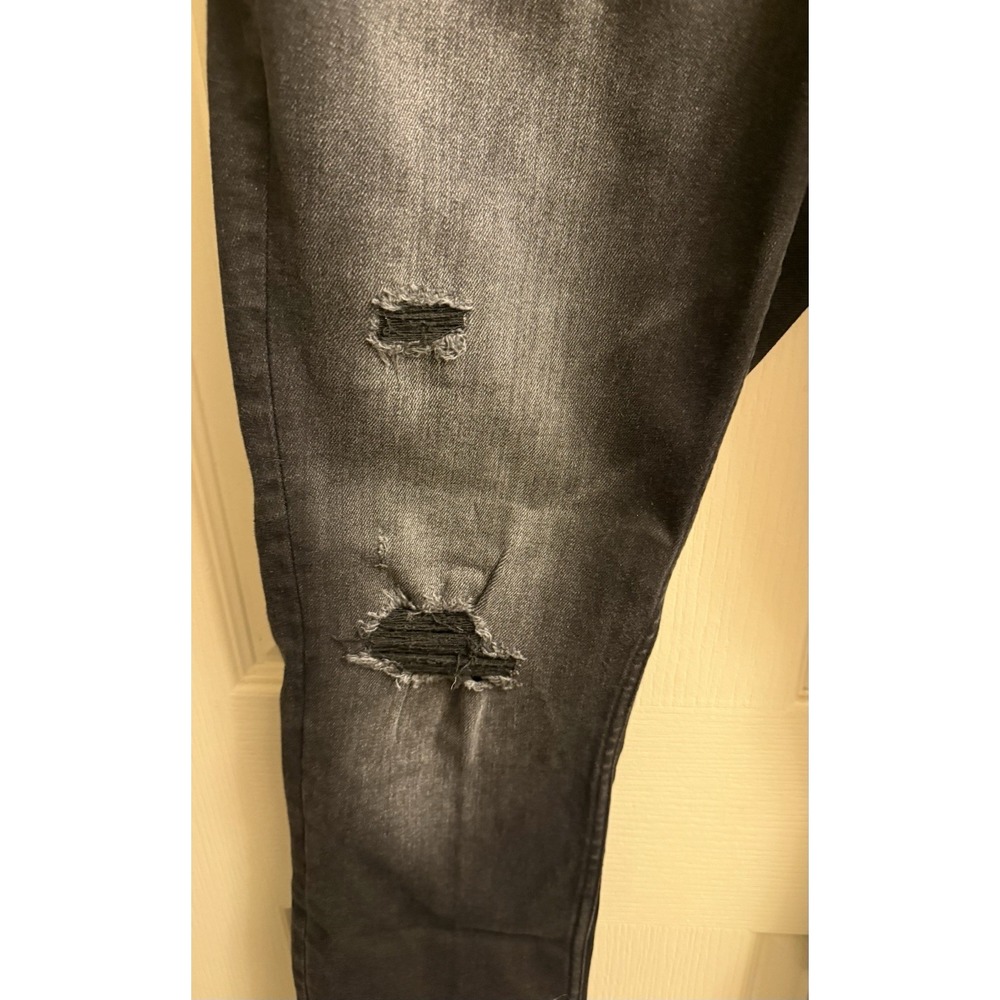 Old Navy Mens Black Distressed Slim Built In Flex Jeans Size 32x32 - Picture 4 of 6